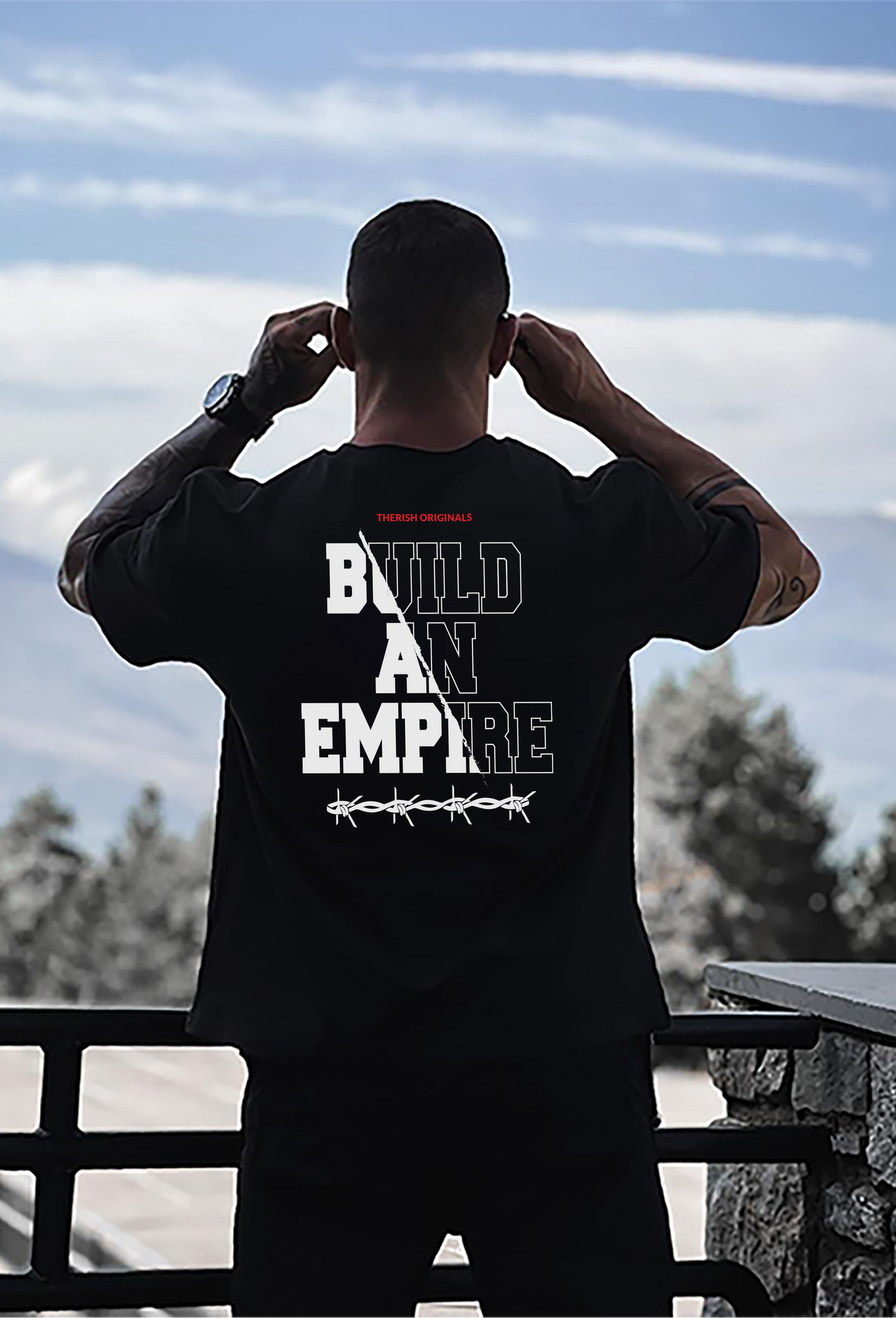 Men's Oversized T-shirt "Build An Empire"