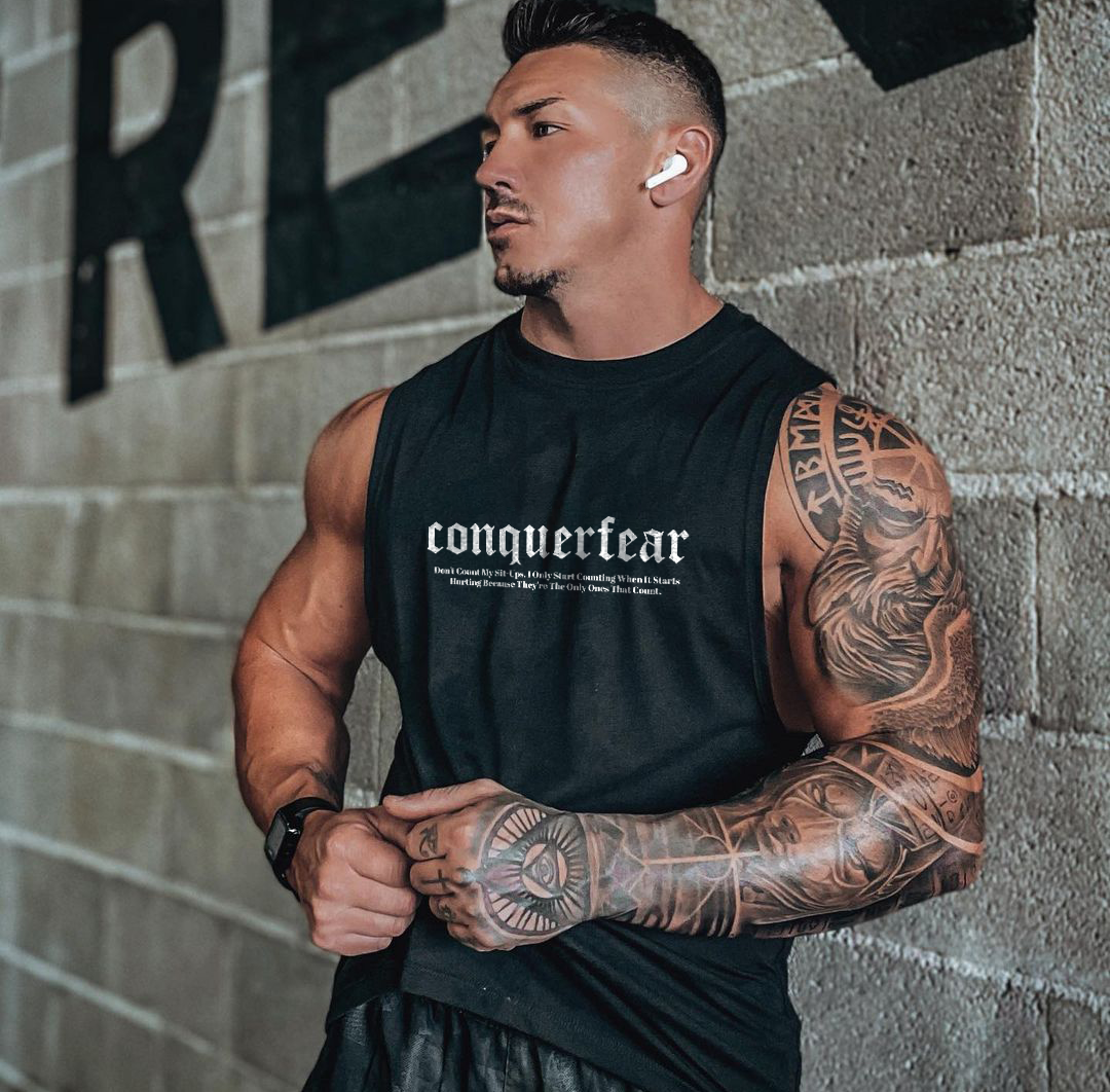 Men's Fit Tanks "Conquerfear"