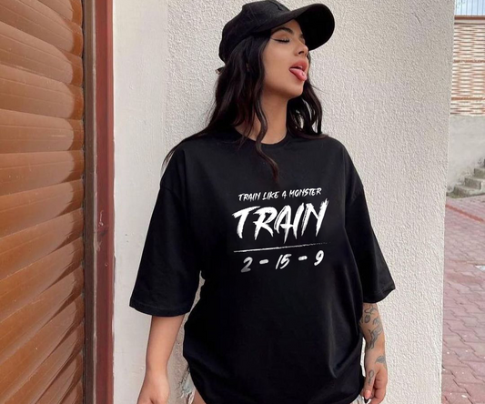 Women's Oversized T-shirt "Train"