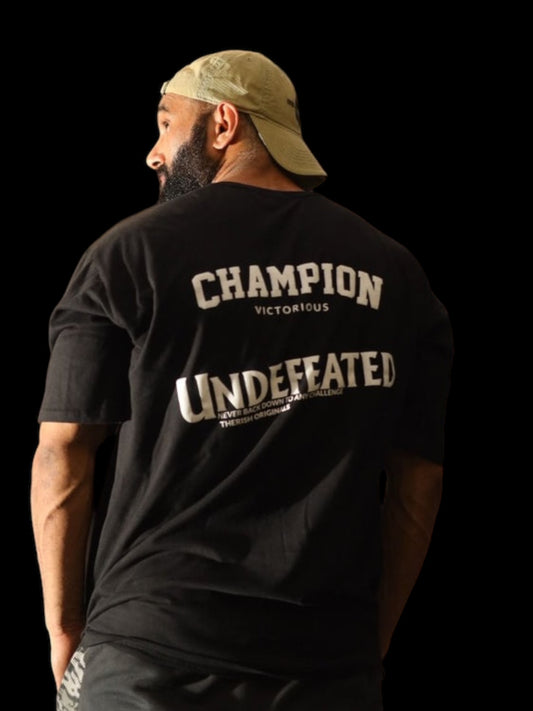 Men's Oversized T-shirt "Undefeated"