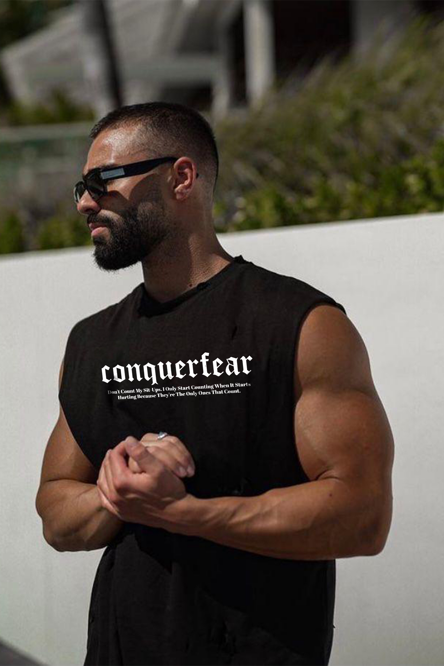 Men's Fit Tanks "Conquerfear"